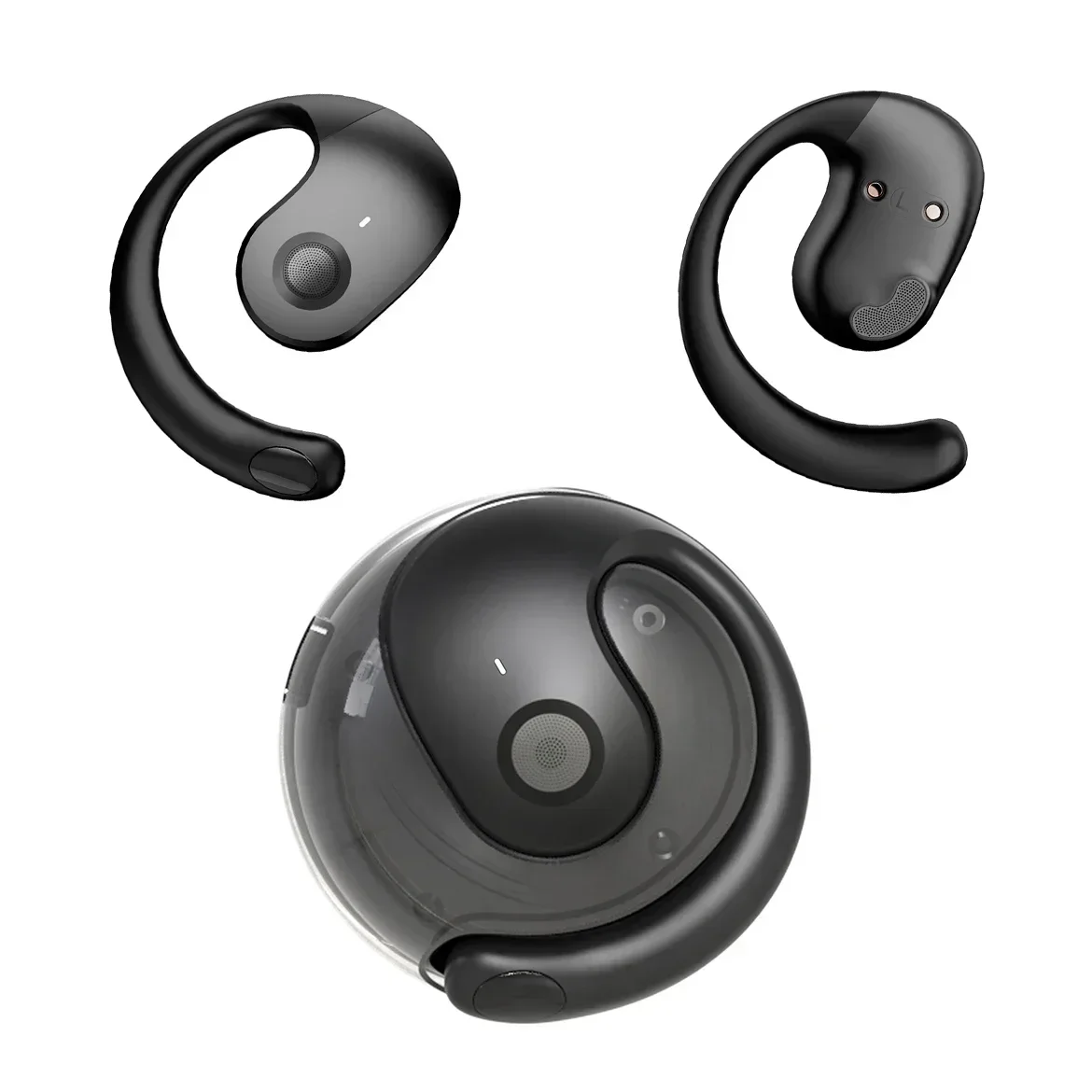 Earphones - Słuchawki TWS przezroczyste Bluetooth z wyświetlaczem,