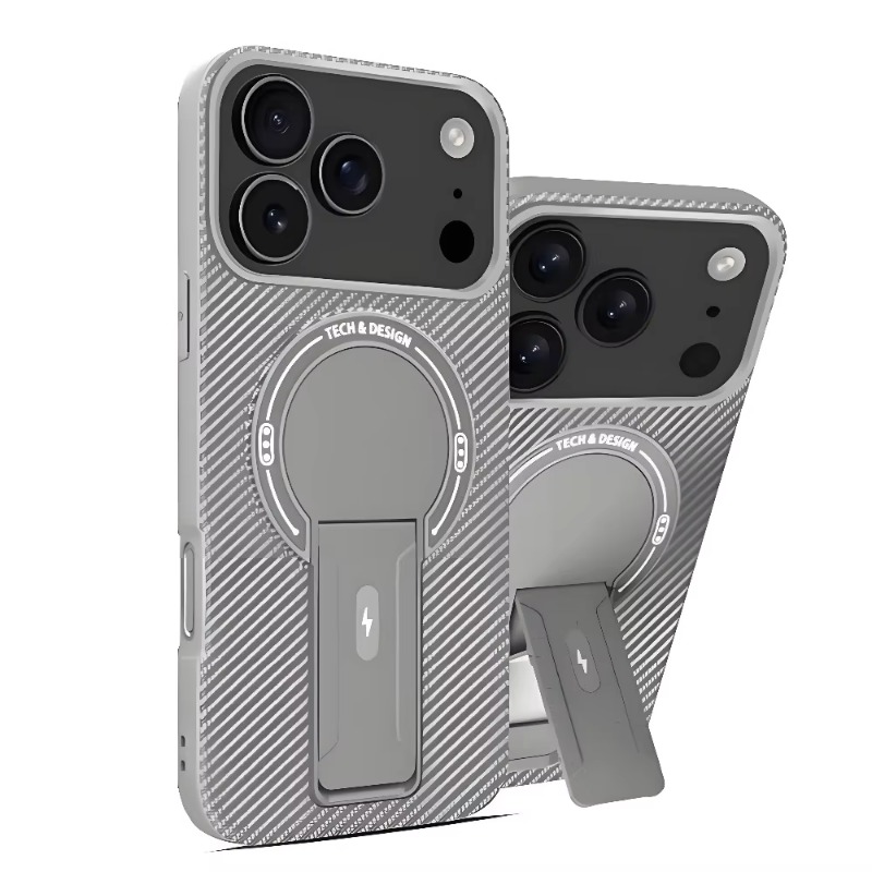 Matte Hard Pc Back Case - Luksusowe, niewidoczne etui magnetyczne z podstawką