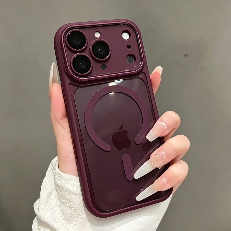 Clear Shockproof Bumper Case - Luksusowe, przezroczyste etui z magnetycznym zapięciem,