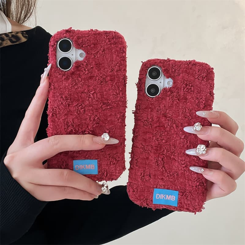 Phone Cases - Czerwone, puszyste etui na telefon z