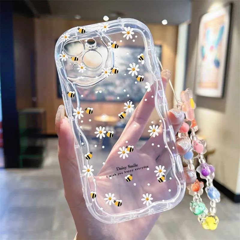 Etui z uroczym uśmiechem, moty – Cute Cartoon Wrist Strap Silicone Case recenzja i cena